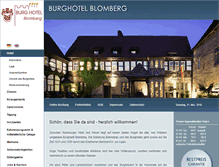 Tablet Screenshot of burghotel-blomberg.de